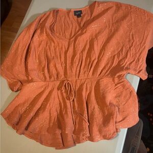 Daytrip Orange Sparkle Blouse